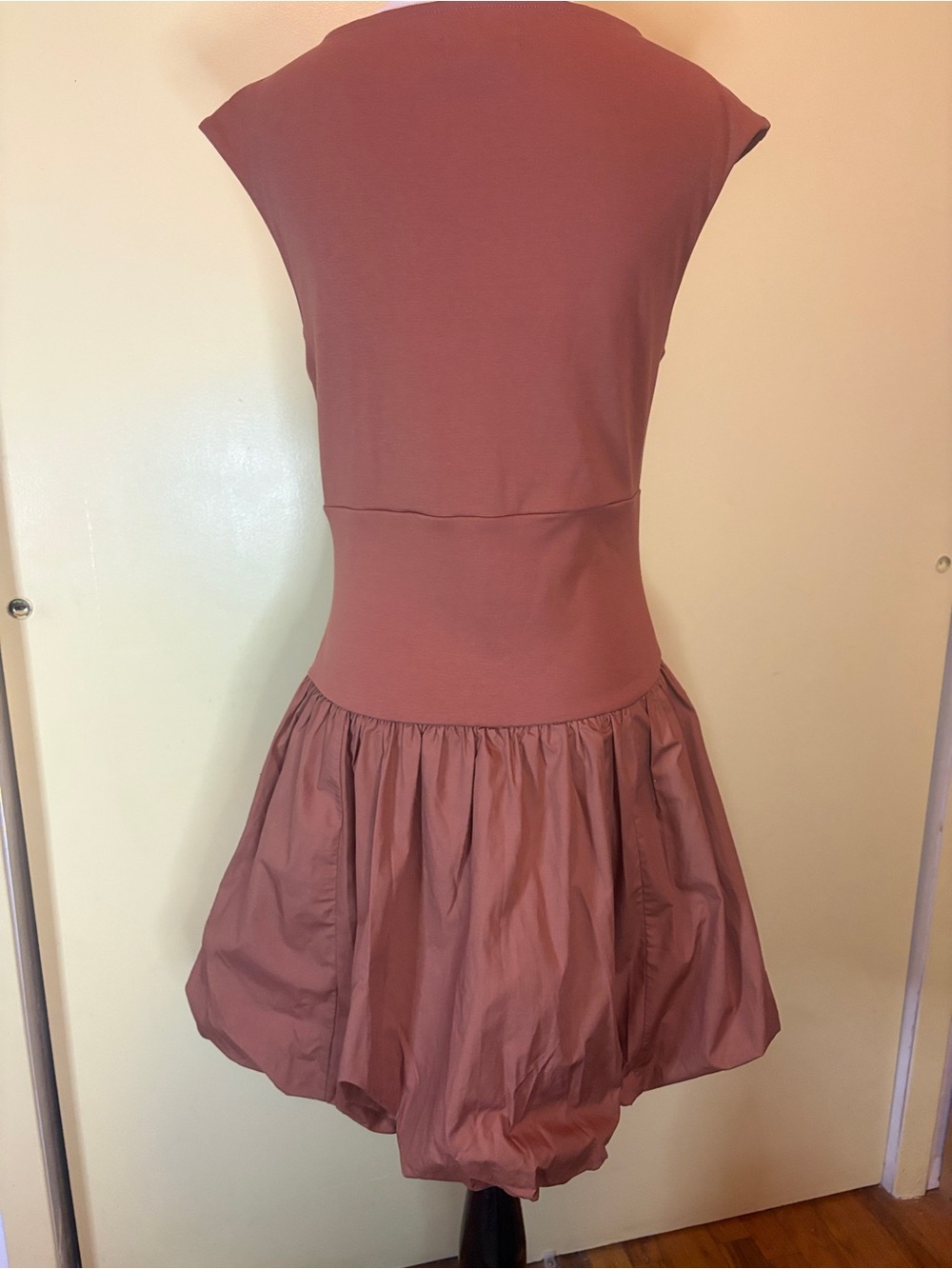 J. Crew Mixy Bubble Hem Rust Sleeveless Dress - Picture 5 of 13